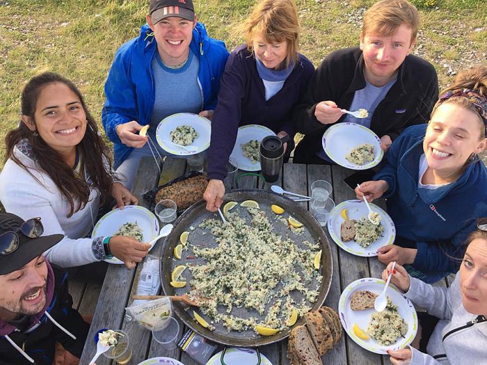 foraging course foraged lunch happy diners